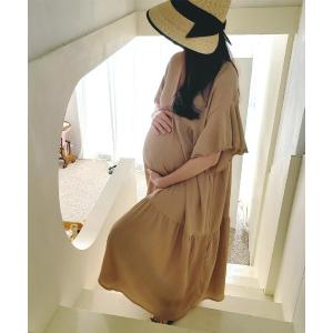 「CHOCOA」 半袖ワンピース FREE ブラウン レディース