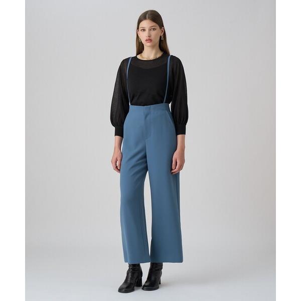 パンツ ソフトパウダリーサスペンダーパンツ レディース