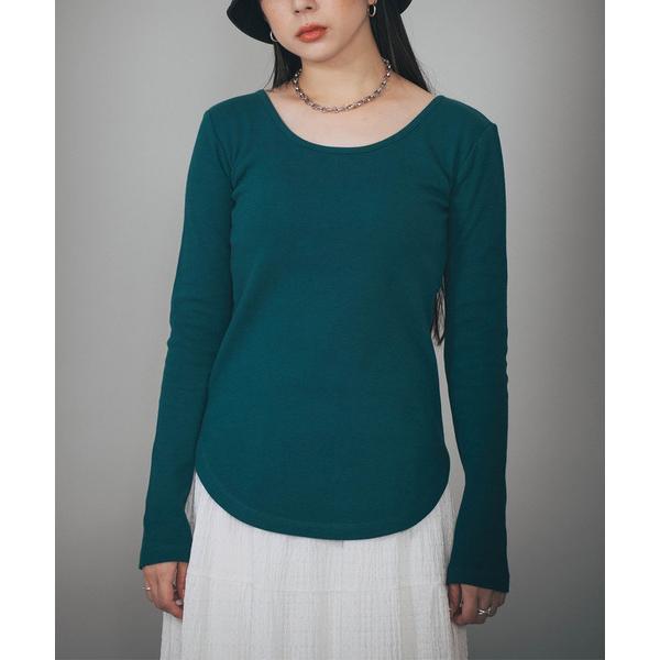 tシャツ 「カップ付き」BRA TOP BACK OPEN LS TEE レディース
