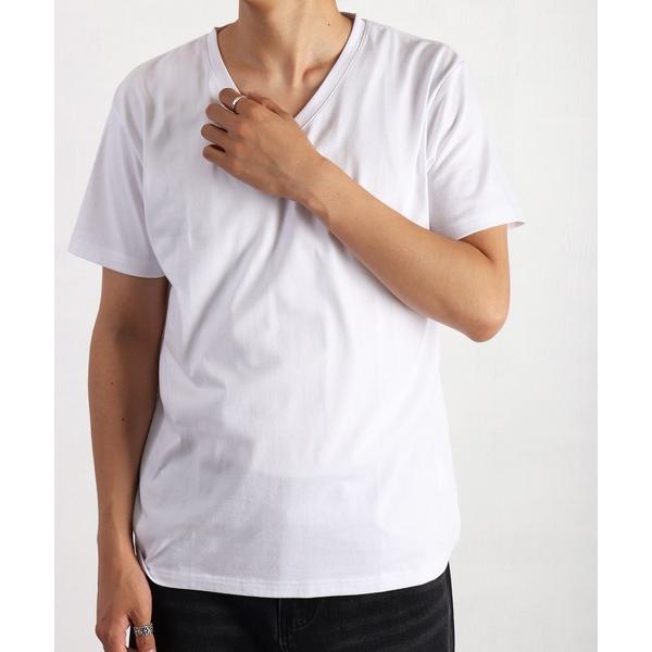 tシャツ 99.9%の原因菌を抑制 制菌防臭 (ナノファイン加工) 接触冷感 Ｖネック半袖 無地 機...