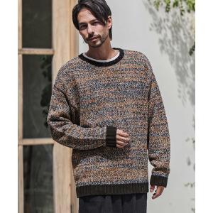 セーター ニット mn3154-Mix Yarn Crew Neck Knit Pullover クルーネックニット メンズ