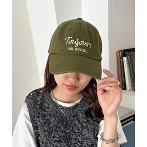 キャップ 帽子 ウォッシュツイル刺繍CAP レディース