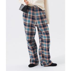 パンツ ワーク チェック イージーパンツ レディース