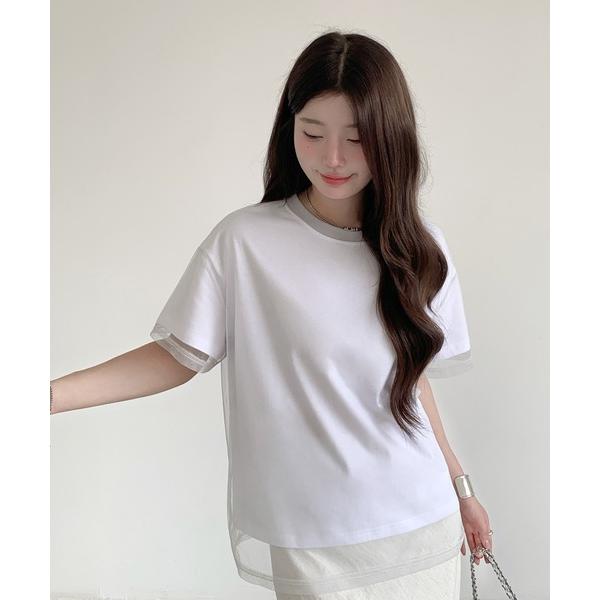 tシャツ チュールレイヤードT レディース
