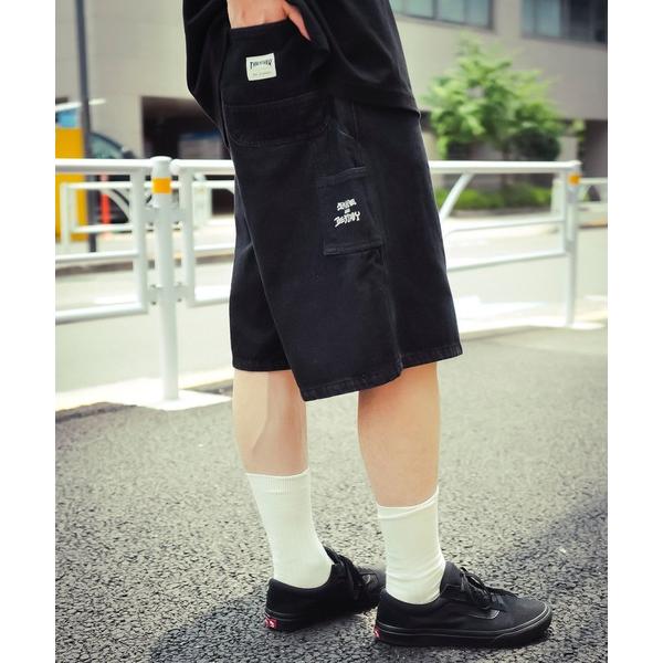 パンツ DENIM PAINTER HALF PANTS/スラッシャーワンポイントブランドロゴデニム...