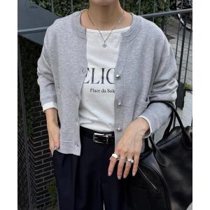 カーディガン スウェットライクスキッパーカーディガン/WEB限定 レディース