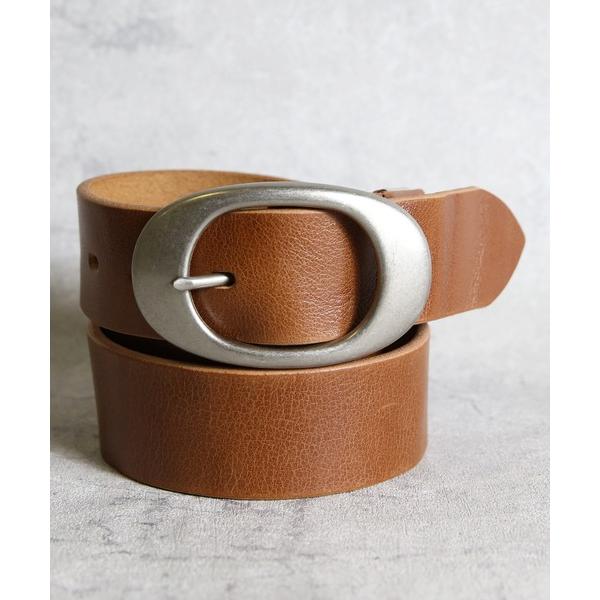 ベルト ITALY LEATHER 40ｍｍオーバルバックルレザーベルト メンズ レディース