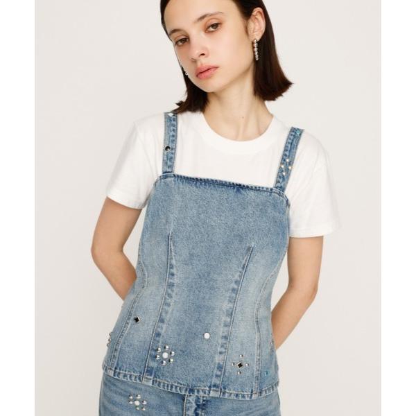 キャミソール STUDS DENIM BUSTIER-B スタッズ デニム ビスチェ ビー 秋服
