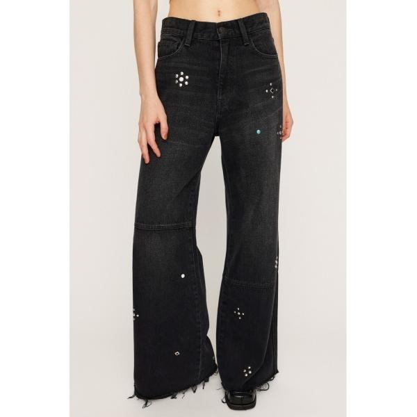 ジーンズ デニム デニムパンツ STUDS SEAM DESIGN FLARE PT-E スタッズ ...