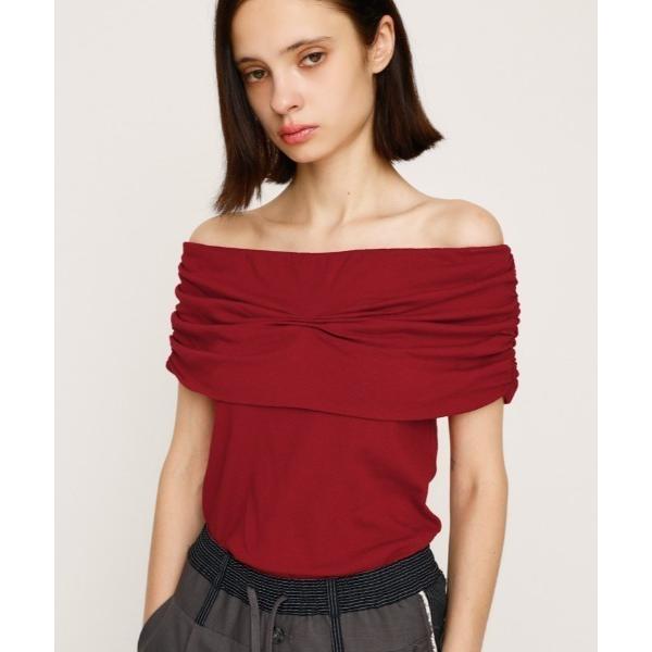 tシャツ STRETCH CUT OFF SHOULDER TOPS ストレッチ カット オフショル...