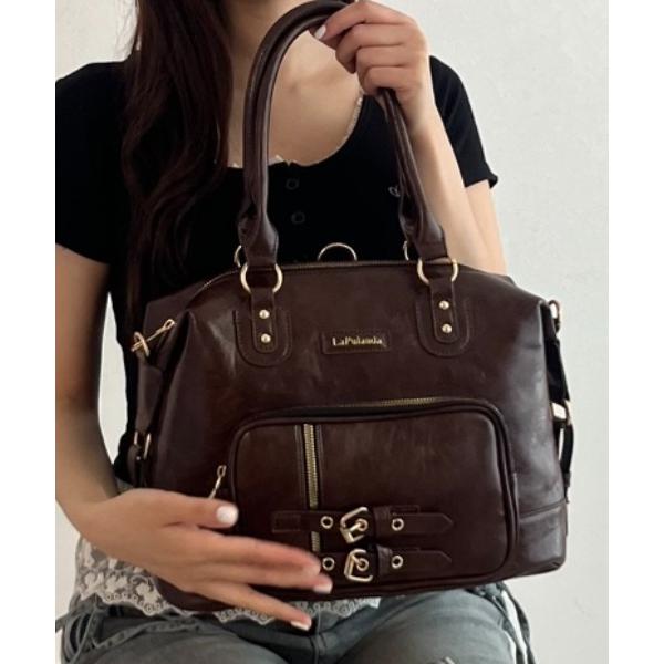 ハンドバッグ 3Wayレトロレザーバッグ