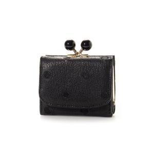 財布 perche ペルケ アクリル玉三つ折りウォレット レディース
