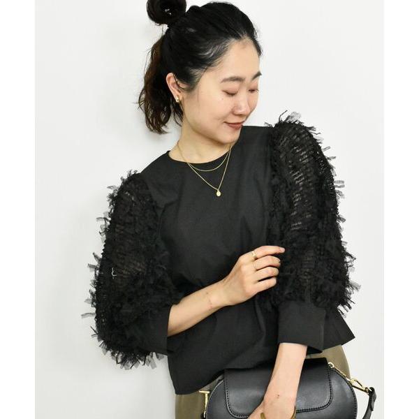 ブラウス シャツ TORRAZZO DONNA袖チュールブラウス レディース