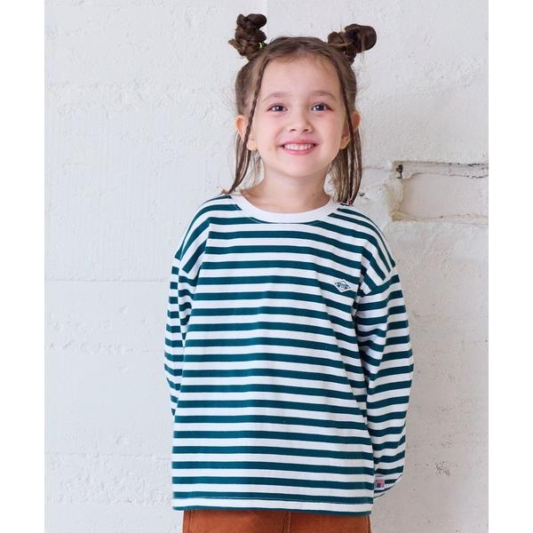 tシャツ 「LSP WOW!」マイニチワッペンボーダーロンTee キッズ 子供服 男の子 女の子