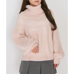 「muguet」 タートルネックニット SMALL ベビーピンク レディース
