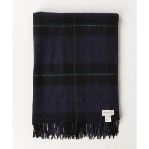 「Johnstons of Elgin」 ストール FREE ネイビー メンズ