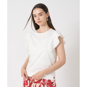 tシャツ コットンスムースダブルフリルプルオーバー レディース