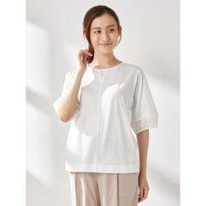 tシャツ 半袖 「接触冷感」レースTシャツ レディース