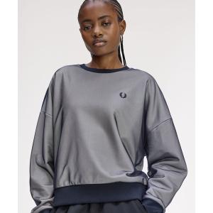 フレッドペリー トレーナー スウェット Mesh Overlay Sweatshirt／メッシュオーバーレイスウェットシャツ レディース