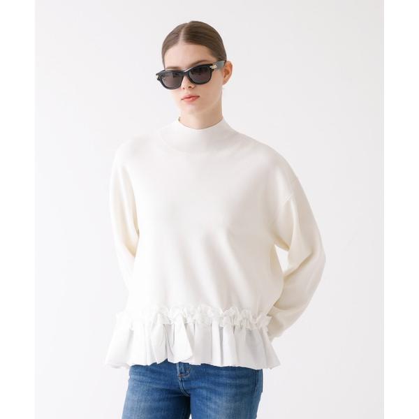 ニット セーター 裾フリルニット レディース