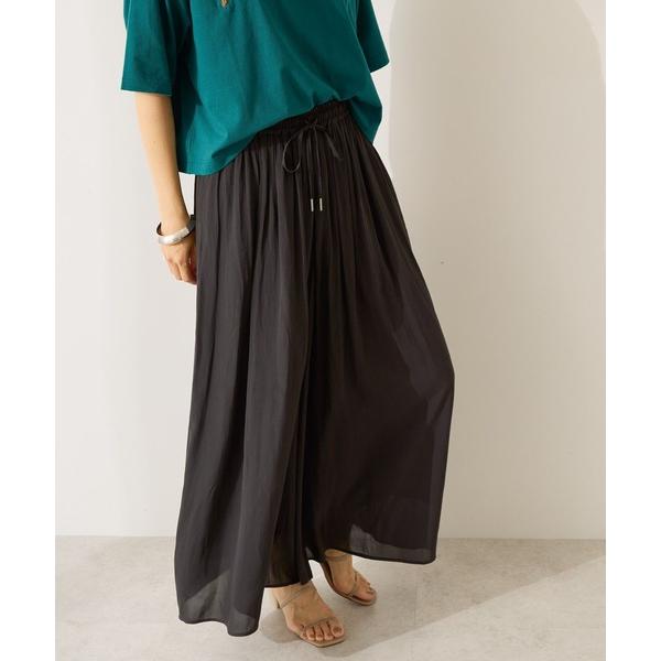 パンツ 「選べる丈」接触冷感シフォンスカーチョ レディース