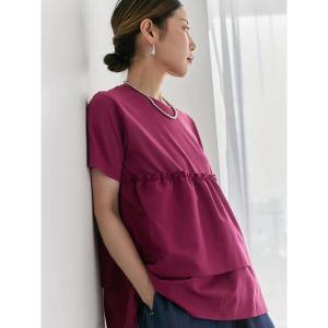 tシャツ 「接触冷感」ドッキングティアードプルオーバー レディース