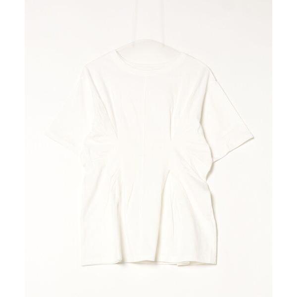 tシャツ 綿天竺ウエストタックトップス レディース