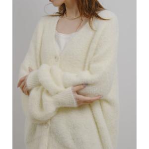 カーディガン フェザーヤーンカーディガン レディース