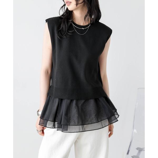 セットアップ サマーニット×シアーペプラムセットアイテム レディース