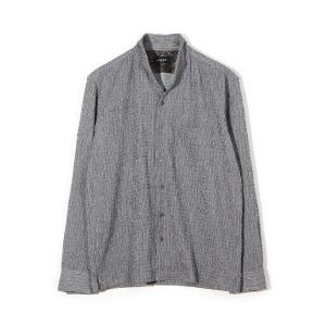 シャツ シャーリング楊柳 シャツブルゾン「ストレッチ」 メンズ