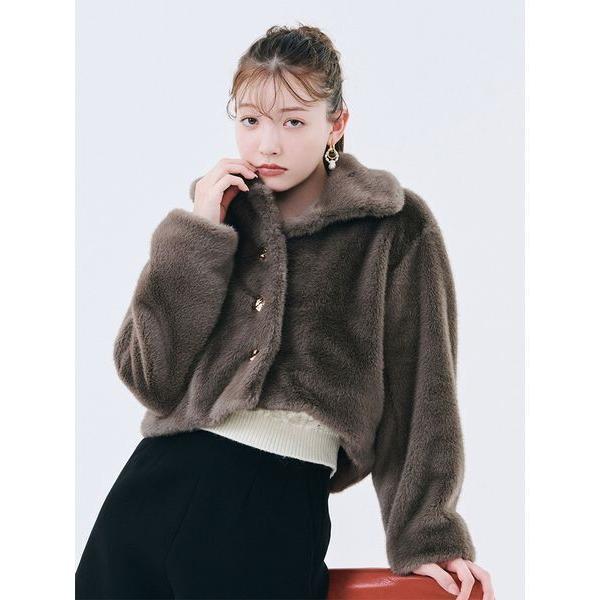 ブルゾン アウター バリエファーショートコート レディース