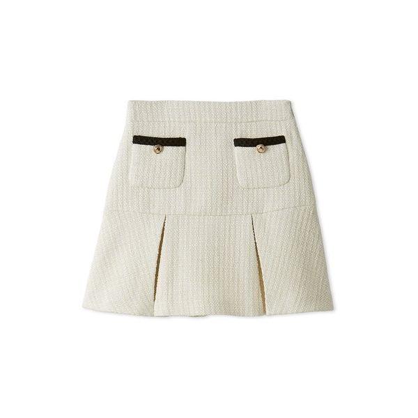 スカート ツイードタックミニスカート