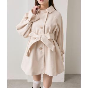 ステンカラーコート コート ミドルコート レディース