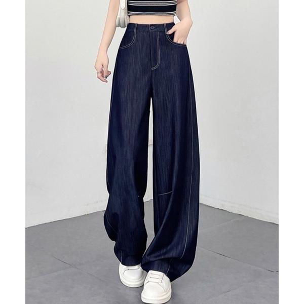 ワイドパンツ ジーンズ デニム デニムパンツ 選べる丈2TYPE×ワイドデニムパンツ レディース