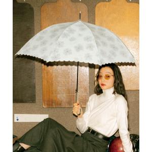 uvカット 傘 水彩フラワー 雨傘 長傘 Wpc. レディース