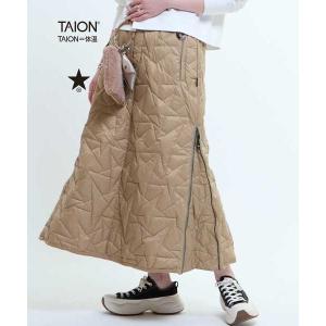 タイオン ミリタリー ジップガゼット ダウンスカート TAION レディース