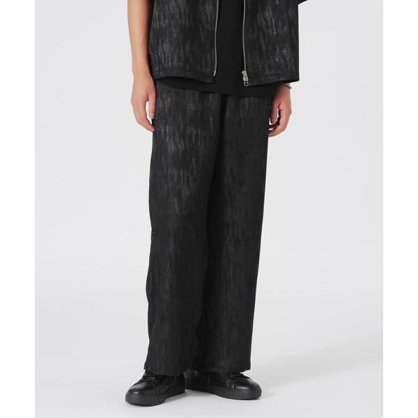 パンツ ブライトサテンジャカードワイドイージー メンズ