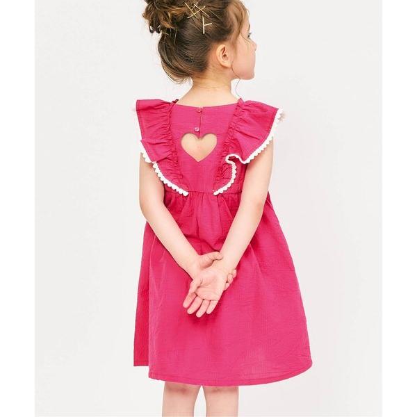 ワンピース 「ジュニア対応」ハートレースフリルワンピース キッズ 子供服 女の子