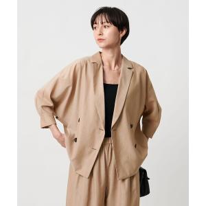 ジャケット テーラードジャケット シアー ドルマン ブラウス ジャケット ウォッシャブル レディース