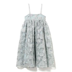 ワンピース フラワージャカード ラメ キャミワンピース