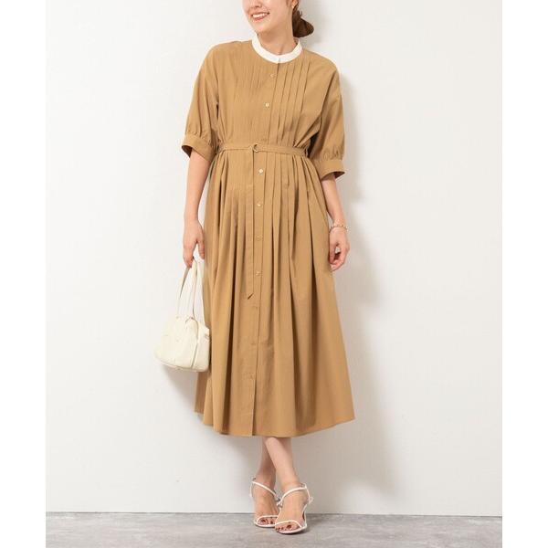 シャツワンピース タックシャツワンピース