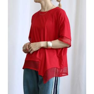 tシャツ メッシュパーツT レディース
