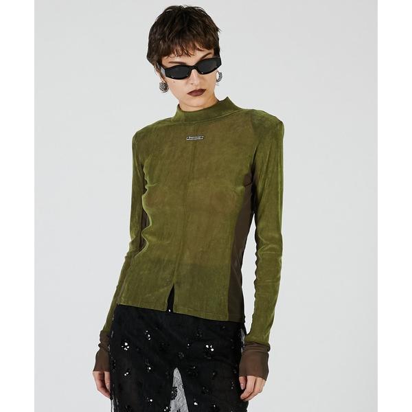 「Pre-Order」ベロアタートルトップ / Velour Turtleneck Top レディー...