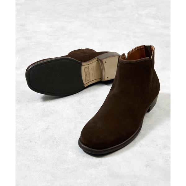 ブーツ EARLE アール / Ex.Back zip short boots 別注スエードバックジ...