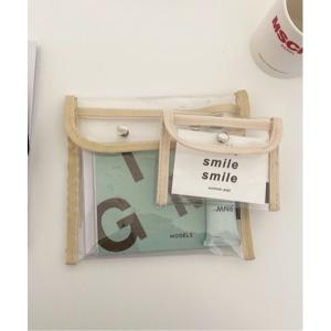 バッグインバッグ ポーチ Pochi Pouch/「２サイズ展開」クリア ビニール スナップボタン フラットポーチ レディース メンズ