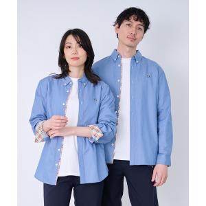 ブラウス シャツ 裏ワザデニム イージーケア 長袖 シェア シャツ レディース メンズ