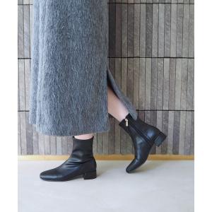 ブーツ センターシームストレッチサイドジップブーツ レディース
