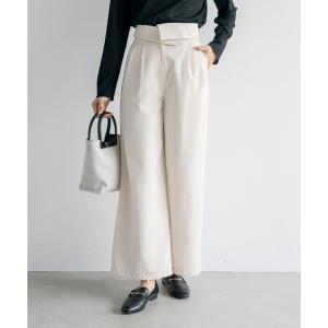 パンツ デザインウエストパンツ レディース