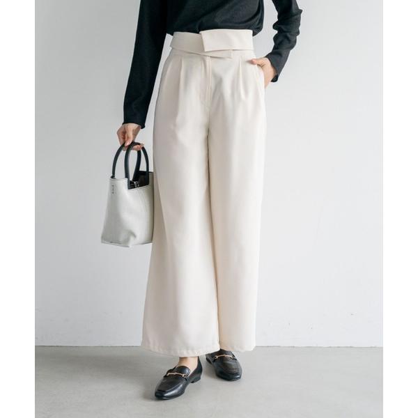 パンツ デザインウエストパンツ レディース