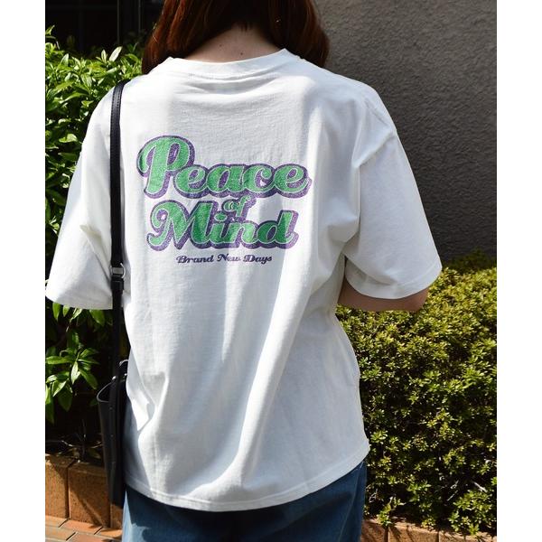 tシャツ 「spiritoso」グリッタープリントTシャツ レディース